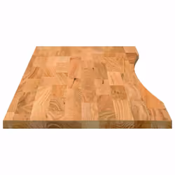 vidaXL Desk Top Writing Table Study Desk Untreated Solid Wood Oak Rectangular - light brown, 140 x 50 x 2.5 cm - Additional view 5