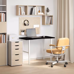 vidaXL Desk Top Writing Table Study Desk Untreated Solid Wood Oak Rectangular - dark brown, 100 x 60 x 2.5 cm - Additional view 2