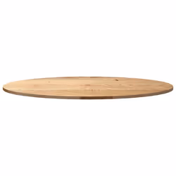 vidaXL Table Top Light Brown 80x40x4 cm Solid Wood Oak Oval coffee table top - natural, 120 x 60 x 2 cm - Additional view 4