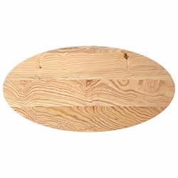 vidaXL Table Top Light Brown 80x40x4 cm Solid Wood Oak Oval coffee table top - natural, 100 x 50 x 4 cm