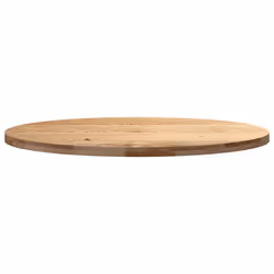 vidaXL Table Top Light Brown 80x40x4 cm Solid Wood Oak Oval coffee table top - natural, 120 x 60 x 4 cm - Additional view 4