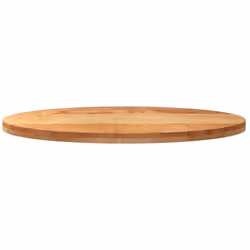 vidaXL Table Top Light Brown 100x50x4 cm Solid Wood Oak Oval coffee table top - 100 x 50 x 4 cm - Additional view 4