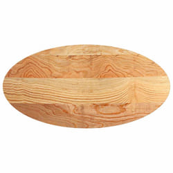 vidaXL Table Top Light Brown 100x50x4 cm Solid Wood Oak Oval coffee table top - 120 x 60 x 4 cm