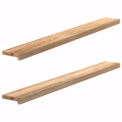 vidaXL Window Sills Window Ledge Window Board 2 pcsÃÂ Untreated Solid Wood Oak - natural, 140 x 15 x 2 cm