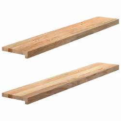 vidaXL Window Sills Window Ledge Window Board 2 pcs Untreated Solid Wood Oak - 120 x 20 x 2 cm