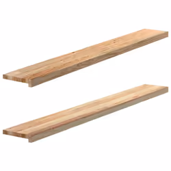 vidaXL Window Sills Window Ledge Window Board 2 pcsÂ Untreated Solid Wood Oak - 160 x 20 x 2 cm