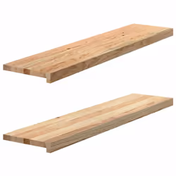 vidaXL Window Sills Window Ledge Window Board 2 pcsÃÂ Untreated Solid Wood Oak - natural, 110 x 25 x 2 cm