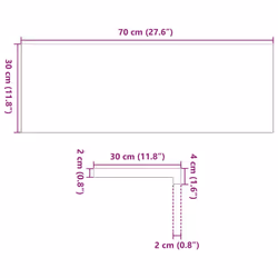 vidaXL Window Sills Window Ledge Window Board 2 pcsÃÂ Untreated Solid Wood Oak - natural, 70 x 30 x 2 cm
