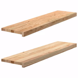 vidaXL Window Sills Window Ledge Window Board 2 pcsÃÂ Untreated Solid Wood Oak - natural, 100 x 30 x 2 cm
