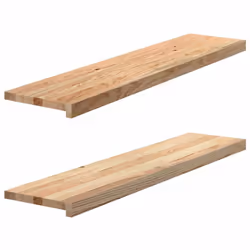 vidaXL Window Sills Window Ledge Window Board 2 pcsÃÂ Untreated Solid Wood Oak - natural, 110 x 30 x 2 cm