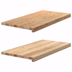 vidaXL Window Sills Window Ledge Window Board 2 pcsÃÂ Untreated Solid Wood Oak - natural, 80 x 40 x 2 cm