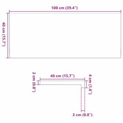 vidaXL Window Sills Window Ledge Window Board 2 pcsÂ Untreated Solid Wood Oak - 100 x 40 x 2 cm
