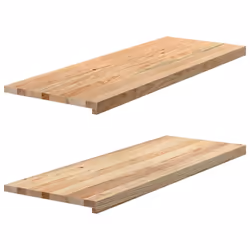 vidaXL Window Sills Window Ledge Window Board 2 pcsÃÂ Untreated Solid Wood Oak - natural, 110 x 40 x 2 cm