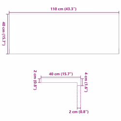 vidaXL Window Sills Window Ledge Window Board 2 pcsÃÂ Untreated Solid Wood Oak - natural, 110 x 40 x 2 cm - Additional view 9