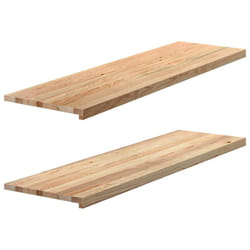vidaXL Window Sills Window Ledge Window Board 2 pcsÃÂ Untreated Solid Wood Oak - natural, 140 x 40 x 2 cm