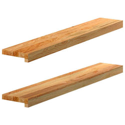 vidaXL Window Sills Window Ledge Window Board 2 pcsÃÂ Untreated Solid Wood Oak - light brown, 90 x 15 x 2 cm