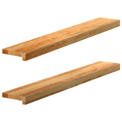 vidaXL Window Sills Window Ledge Window Board 2 pcsÃÂ Untreated Solid Wood Oak - light brown, 100 x 15 x 2 cm