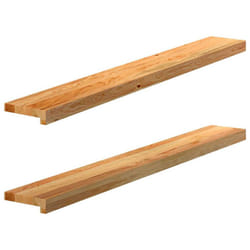 vidaXL Window Sills Window Ledge Window Board 2 pcsÃÂ Untreated Solid Wood Oak - light brown, 120 x 15 x 2 cm