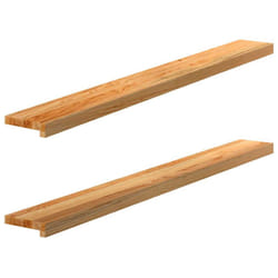 vidaXL Window Sills Window Ledge Window Board 2 pcsÃÂ Untreated Solid Wood Oak - light brown, 140 x 15 x 2 cm