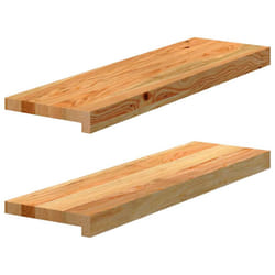 vidaXL Window Sills Window Ledge Window Board 2 pcsÃÂ Untreated Solid Wood Oak - light brown, 70 x 20 x 2 cm