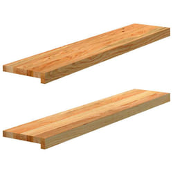 vidaXL Window Sills Window Ledge Window Board 2 pcsÃÂ Untreated Solid Wood Oak - light brown, 100 x 20 x 2 cm