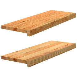 vidaXL Window Sills Window Ledge Window Board 2 pcsÃÂ Untreated Solid Wood Oak - light brown, 70 x 30 x 2 cm