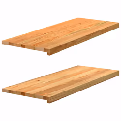 vidaXL Window Sills Window Ledge Window Board 2 pcsÃÂ Untreated Solid Wood Oak - light brown, 100 x 40 x 2 cm