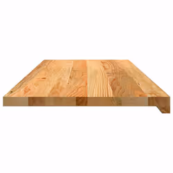 vidaXL Window Sills Window Ledge Window Board 2 pcsÃÂ Untreated Solid Wood Oak - light brown, 100 x 40 x 2 cm