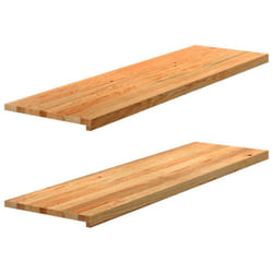 vidaXL Window Sills Window Ledge Window Board 2 pcsÃÂ Untreated Solid Wood Oak - light brown, 140 x 40 x 2 cm