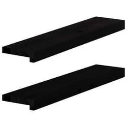 vidaXL Window Sills Window Ledge Window Board 2 pcsÃÂ Untreated Solid Wood Oak - dark brown, 70 x 15 x 2 cm