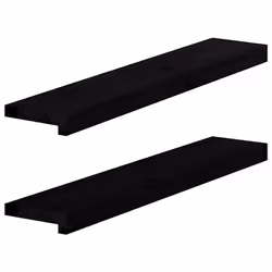 vidaXL Window Sills Window Ledge Window Board 2 pcsÃÂ Untreated Solid Wood Oak - dark brown, 80 x 15 x 2 cm