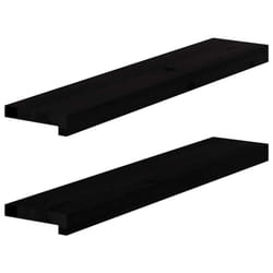 vidaXL Window Sills Window Ledge Window Board 2 pcsÃÂ Untreated Solid Wood Oak - dark brown, 80 x 15 x 2 cm