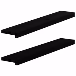 vidaXL Window Sills Window Ledge Window Board 2 pcsÃÂ Untreated Solid Wood Oak - dark brown, 90 x 15 x 2 cm