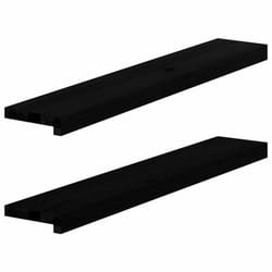 vidaXL Window Sills Window Ledge Window Board 2 pcsÃÂ Untreated Solid Wood Oak - dark brown, 90 x 15 x 2 cm