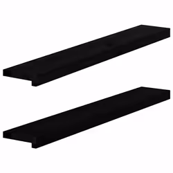 vidaXL Window Sills Window Ledge Window Board 2 pcsÃÂ Untreated Solid Wood Oak - dark brown, 100 x 15 x 2 cm