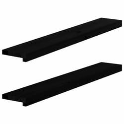 vidaXL Window Sills Window Ledge Window Board 2 pcsÃÂ Untreated Solid Wood Oak - dark brown, 100 x 15 x 2 cm