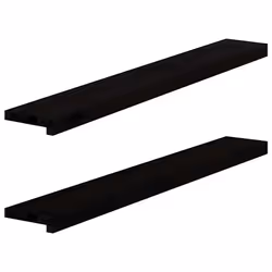 vidaXL Window Sills Window Ledge Window Board 2 pcsÃÂ Untreated Solid Wood Oak - dark brown, 110 x 15 x 2 cm