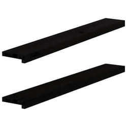 vidaXL Window Sills Window Ledge Window Board 2 pcsÃÂ Untreated Solid Wood Oak - dark brown, 110 x 15 x 2 cm