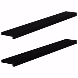 vidaXL Window Sills Window Ledge Window Board 2 pcsÃÂ Untreated Solid Wood Oak - dark brown, 120 x 15 x 2 cm
