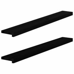 vidaXL Window Sills Window Ledge Window Board 2 pcsÃÂ Untreated Solid Wood Oak - dark brown, 120 x 15 x 2 cm