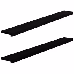 vidaXL Window Sills Window Ledge Window Board 2 pcsÃÂ Untreated Solid Wood Oak - dark brown, 140 x 15 x 2 cm