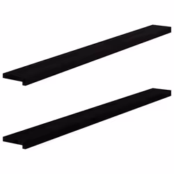 vidaXL Window Sills Window Ledge Window Board 2 pcsÃÂ Untreated Solid Wood Oak - dark brown, 160 x 15 x 2 cm