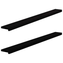 vidaXL Window Sills Window Ledge Window Board 2 pcsÃÂ Untreated Solid Wood Oak - dark brown, 160 x 15 x 2 cm