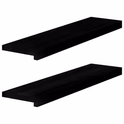 vidaXL Window Sills Window Ledge Window Board 2 pcsÃÂ Untreated Solid Wood Oak - dark brown, 80 x 20 x 2 cm