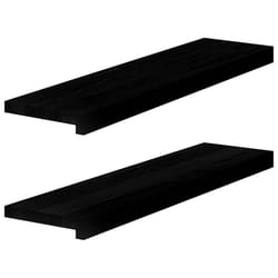 vidaXL Window Sills Window Ledge Window Board 2 pcsÃÂ Untreated Solid Wood Oak - dark brown, 80 x 20 x 2 cm