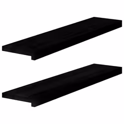 vidaXL Window Sills Window Ledge Window Board 2 pcsÃÂ Untreated Solid Wood Oak - dark brown, 90 x 20 x 2 cm