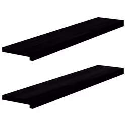 vidaXL Window Sills Window Ledge Window Board 2 pcsÃÂ Untreated Solid Wood Oak - dark brown, 100 x 20 x 2 cm