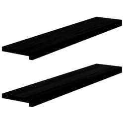 vidaXL Window Sills Window Ledge Window Board 2 pcsÃÂ Untreated Solid Wood Oak - dark brown, 100 x 20 x 2 cm