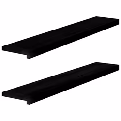 vidaXL Window Sills Window Ledge Window Board 2 pcsÃÂ Untreated Solid Wood Oak - dark brown, 110 x 20 x 2 cm