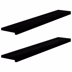vidaXL Window Sills Window Ledge Window Board 2 pcsÂ Untreated Solid Wood Oak - dark brown, 120 x 20 x 2 cm